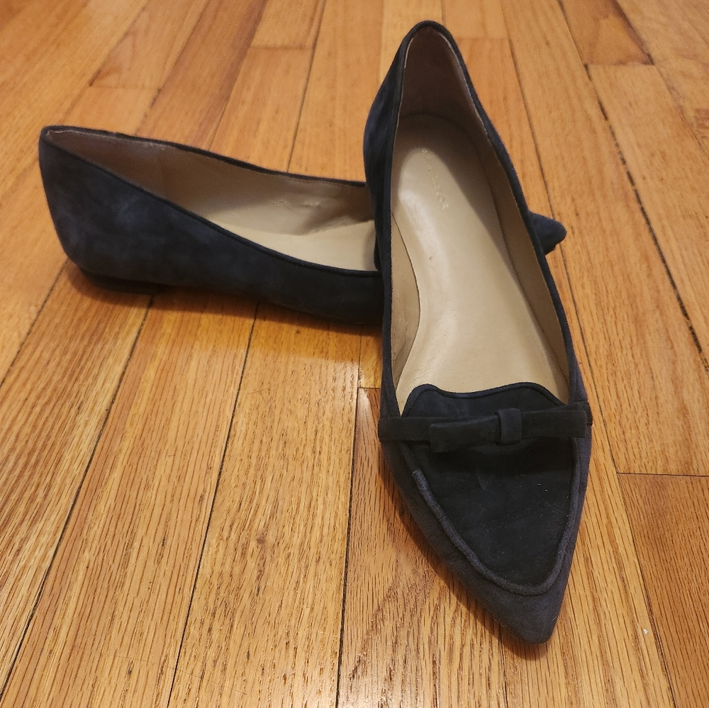 Ann Taylor Althea Navy Blue Suede Sz 8